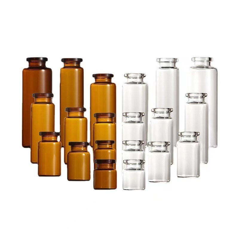 5ml 7ml 10ml Amber Borosilicate Vaksin Kaca Botol Tubular Kosong Injeksi Serum Kosong Vial Kaca