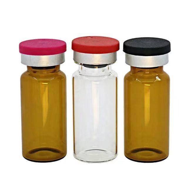 10ml 20ml Clear Amber Soda Lime Clean Washed Steril Depyrogenated Glass Injection Vials untuk Antibiotik