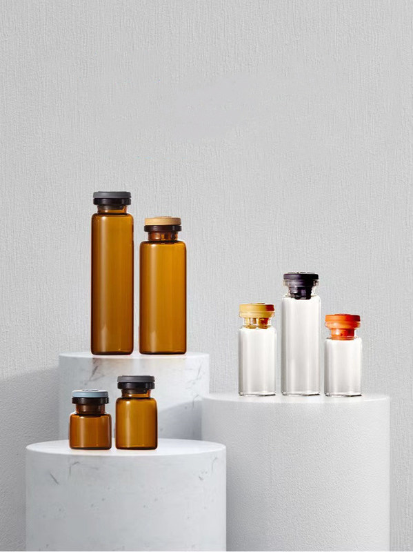 Botol Kaca Steril Injeksi Farmasi 5ml 7ml 10ml 20ml tabung Vial Kaca dengan Tutup Karet