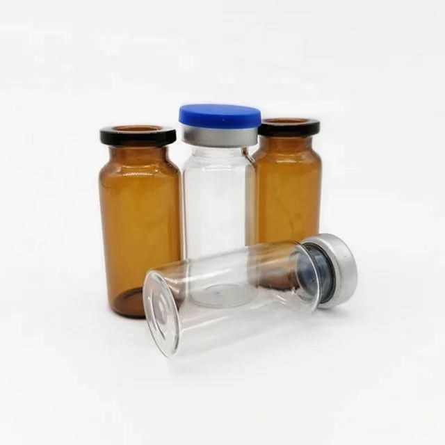 5ml 7ml 10ml Kosong Crimp Top Vaccacine Vial Kaca Steril Tubular Jelas Amber Injeksi Medis Vial Kaca