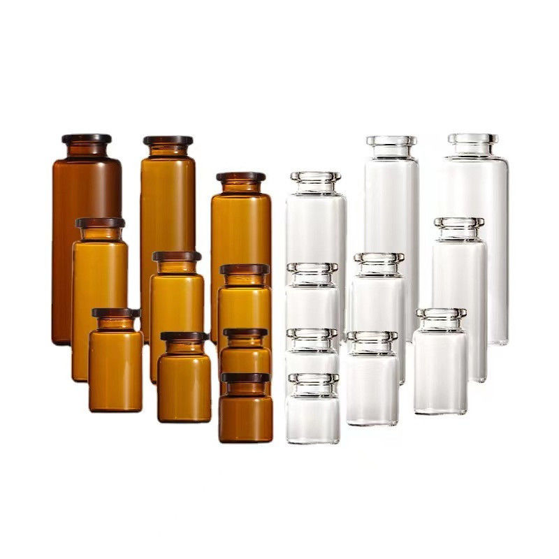 5ml 10ml 20ml Amber Clear Crimp Neck Vial Kaca Tubular Botol Injeksi untuk Vaksin Antibiotik