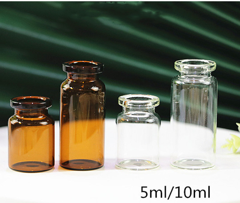7 ml 10 ml Ambar Terjelas Farmasi Steril Injeksi Tubular steril kosong Vial Kaca untuk penggunaan medis Antibiotik