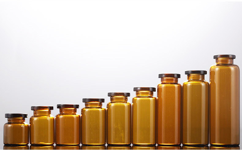 5 ml 7 ml Kaca Borosilikat Bening dan Biru Vial Injeksi Kaca Tubular untuk Vaksin dengan Tutup Plastik Aluminium