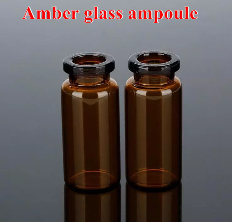 Empty Amber Clear Sterile 5ml 10ml Obat injeksi medis Vial kaca tabung dengan Flip off Seals