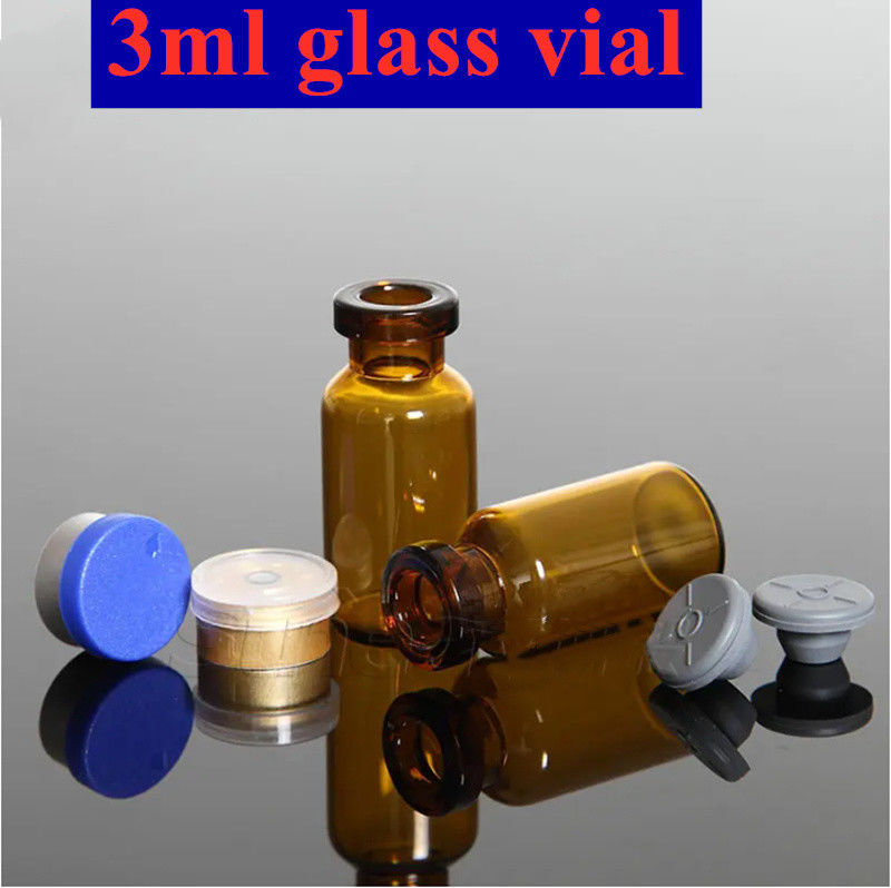 Vial Kaca Tipe I Bentuk Vial Kaca Medis 10ml Dengan Tutup Karet