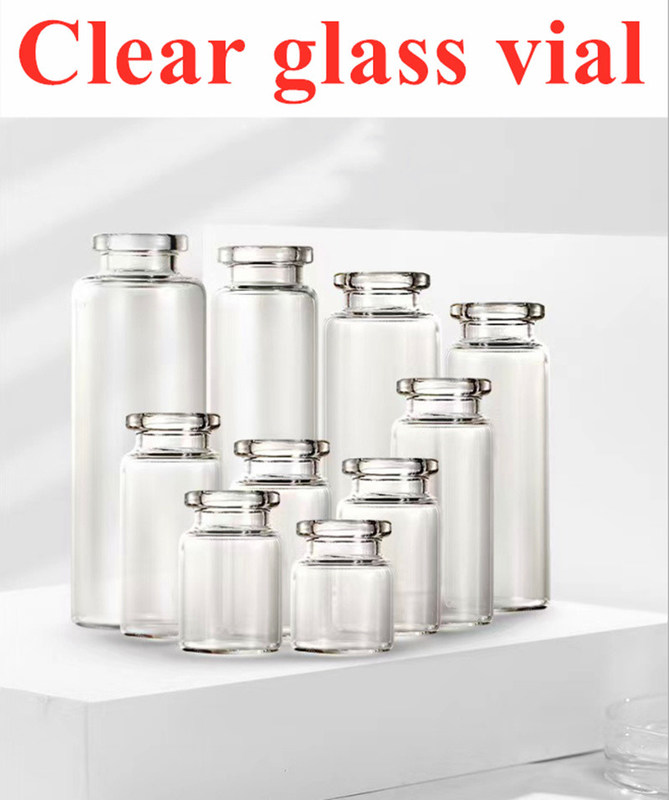 5 ml 7 ml 20 ml Borosilikat Kaca Vial Steril Jelas 10 ml Vial Dengan Tutup