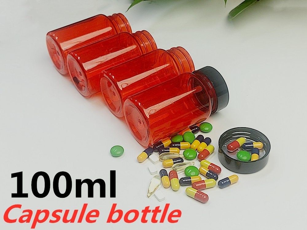 100ml 150ml PET Botol Farmasi Vitamin Kapsul Tablet Pil Suplemen Plastik Kapsul Obat Kesehatan Botol