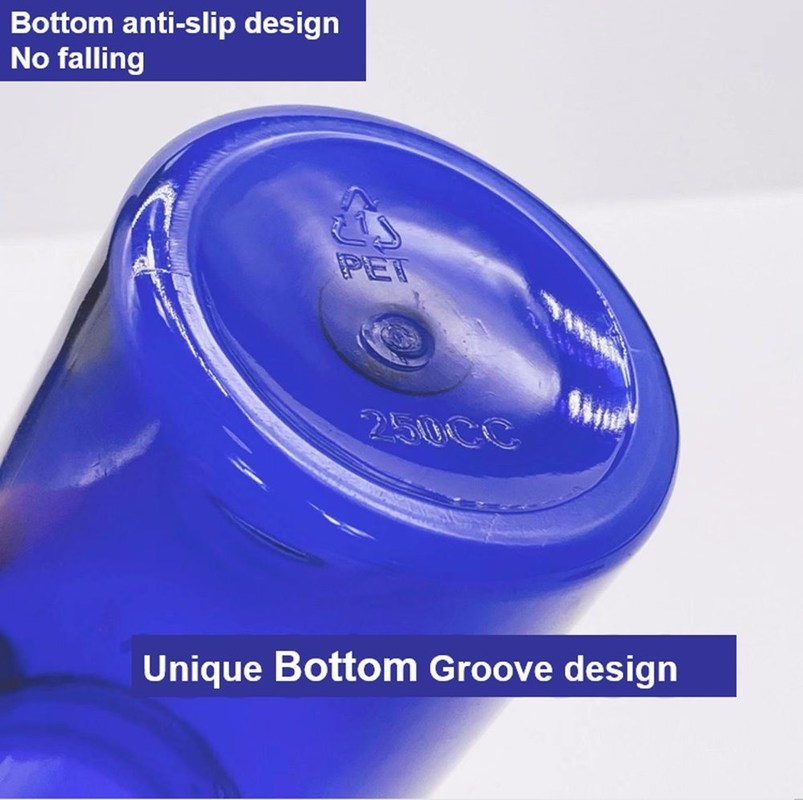 Farmasi 100ml 120ml 175ml Biru PET Plastik Pil Kapsul Botol Perawatan Kesehatan obat tablet Botol dengan tutup sekrup