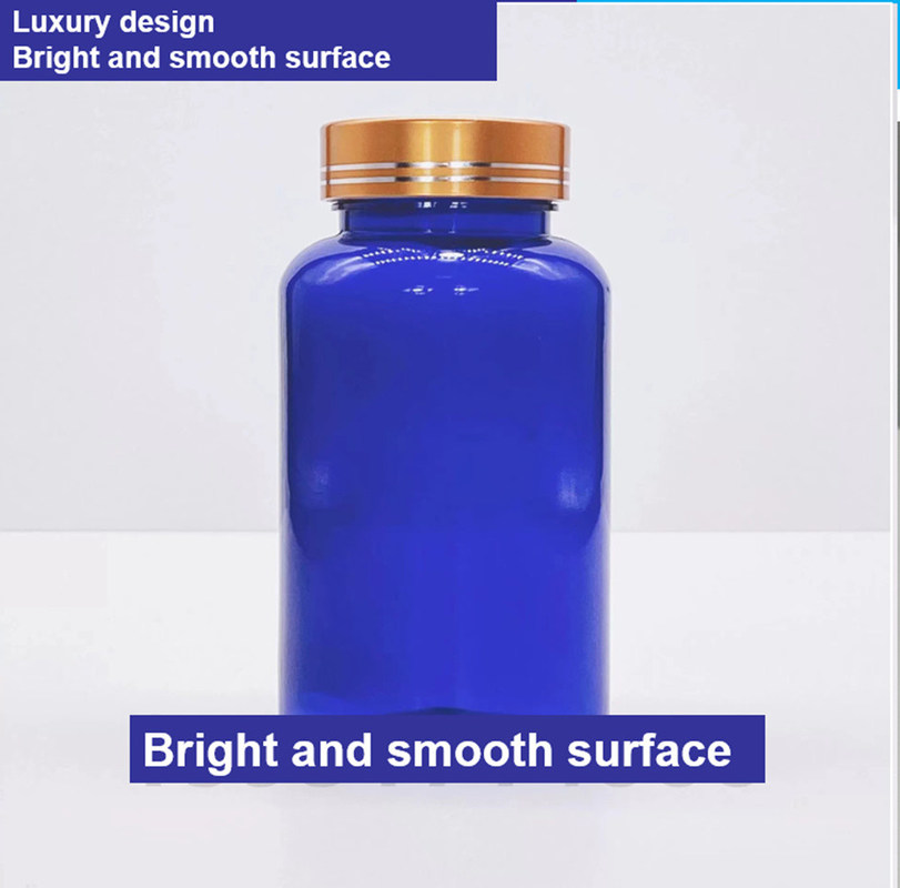 100cc 120cc 150cc Botol Plastik untuk Pil Kapsul Transparan Biru Pet isi ulang Botol obat plastik dosis padat