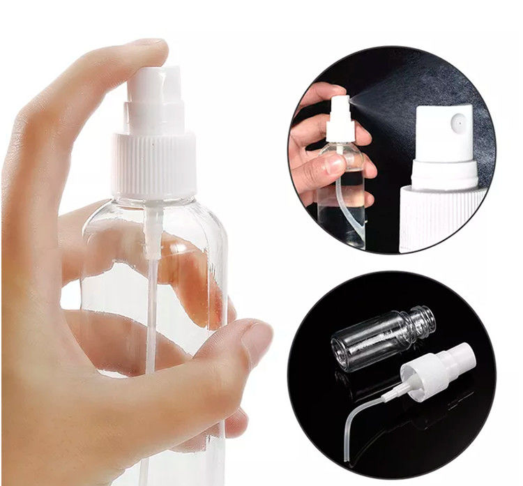 Ukuran Perjalanan portabel Botol Semprot Plastik Kosong Alkohol PET Hand Sanitizer Pompa Semprot Putih Botol Semprot Plastik Tubuh