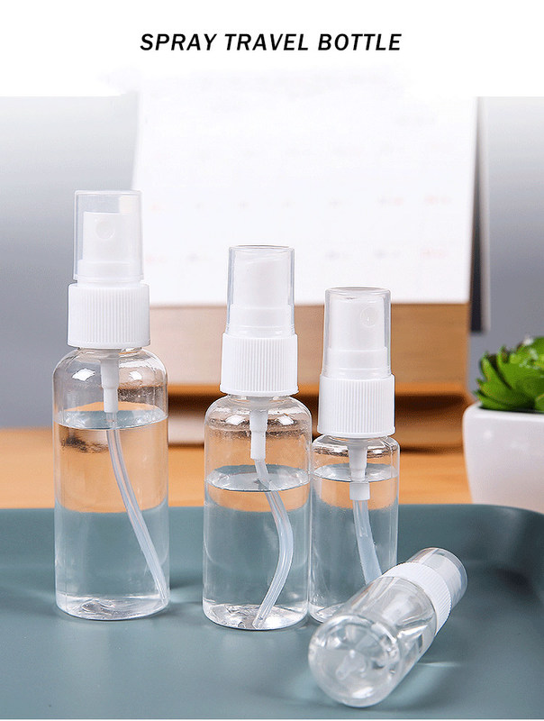30ml 60ml 100ml isi ulang alkohol bening transparan Botol Semprot Plastik Kosong Botol Semprot PET Dengan Semprot Kabut halus