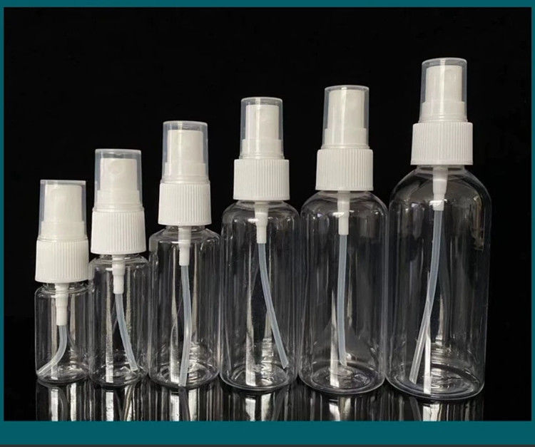 Diisi ulang kosong putih bening Murah kosong transparan 1 oz 50ml 100ml 120ml kosmetik PET botol semprotan kabut plastik