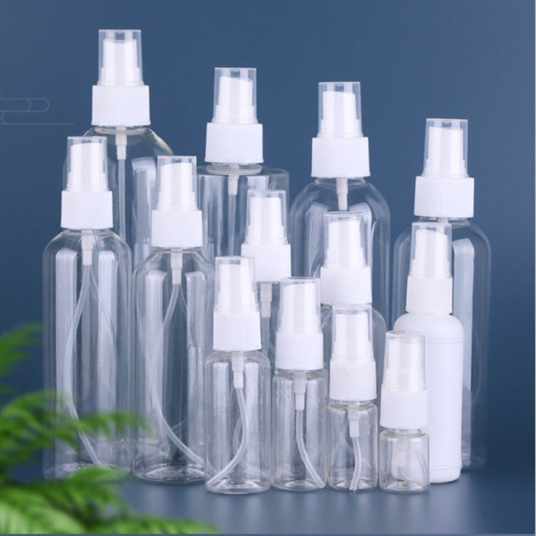 Diisi ulang kosong putih bening Murah kosong transparan 1 oz 50ml 100ml 120ml kosmetik PET botol semprotan kabut plastik