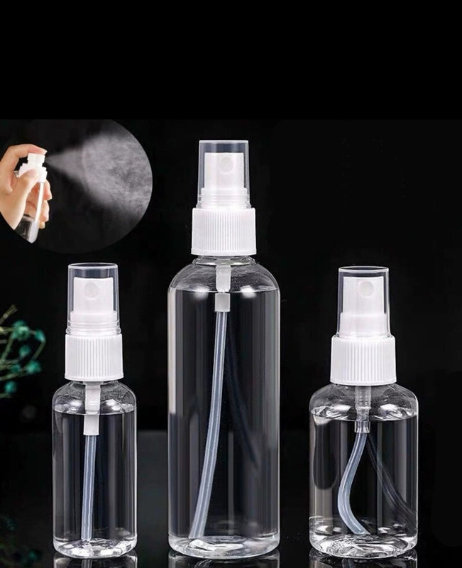 50ml 60ml 100ml PET plastik semprotan kabut halus parfum sanitizer alkohol botol plastik kosmetik portabel dengan semprotan