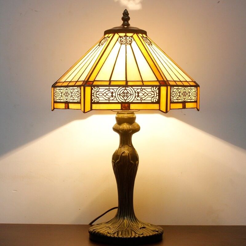Hexagon 30cm 40cm Hotel Meja Mewah Lampu Bar Kamar Tidur Ruang Tidur Kamar Tidur Lampu Meja Berwarna Kaca LED buatan tangan