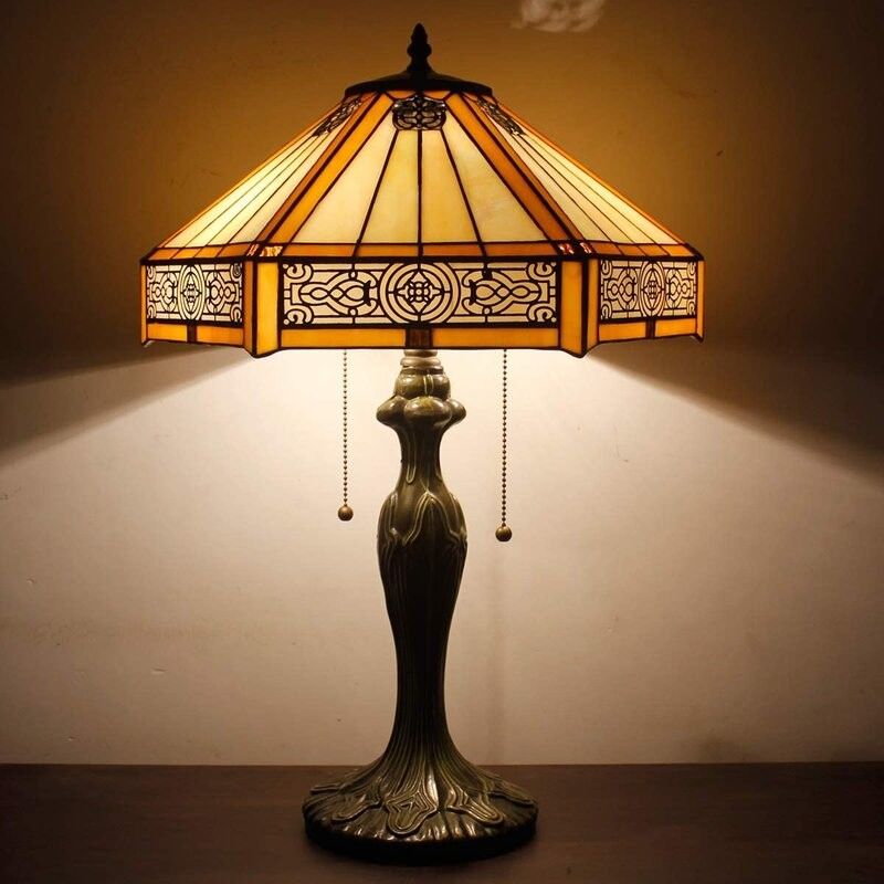 Hexagon 30cm 40cm Hotel Meja Mewah Lampu Bar Kamar Tidur Ruang Tidur Kamar Tidur Lampu Meja Berwarna Kaca LED buatan tangan