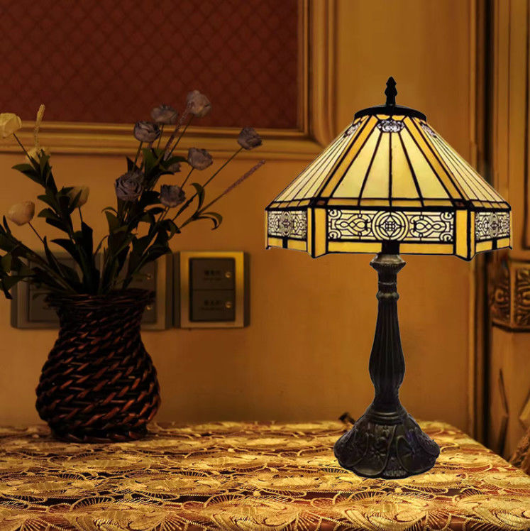 Eropa 30cm Hotel Vintage Lampu Meja Bar Kamar Tidur Kamar Tidur Kamar Tidur Hotel Handmade Lampu Meja LED Kaca Kaca