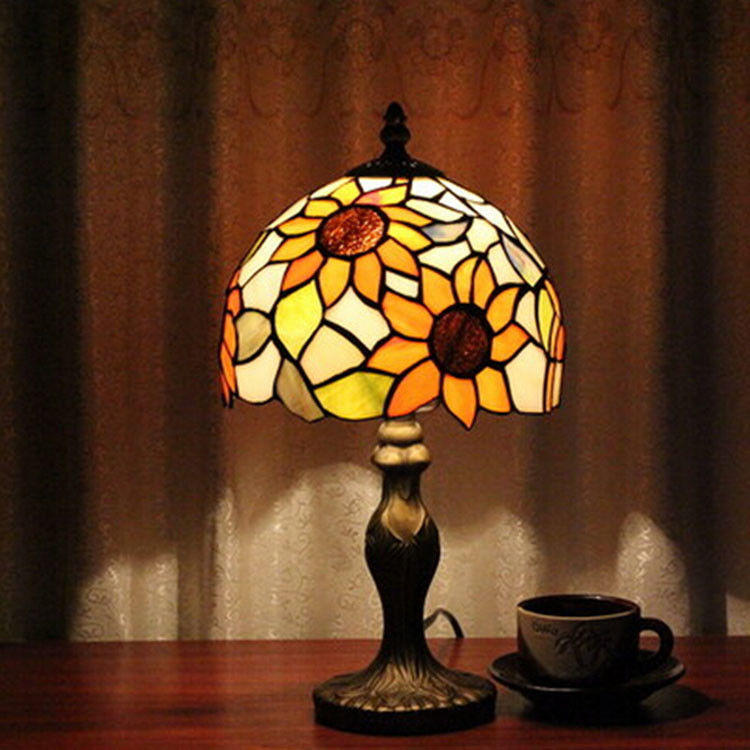 Restoran Kamar Tidur Kamar Kopi Meja Baca Kerajinan Tangan Dekorasi mosaik bunga Turki Lampu Meja Kaca Tinta