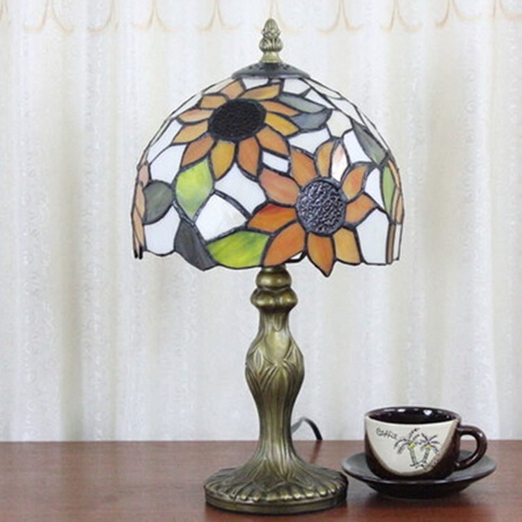 Restoran Kamar Tidur Kamar Kopi Meja Baca Kerajinan Tangan Dekorasi mosaik bunga Turki Lampu Meja Kaca Tinta
