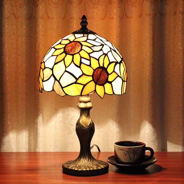 Restoran Kamar Tidur Kamar Kopi Meja Baca Kerajinan Tangan Dekorasi mosaik bunga Turki Lampu Meja Kaca Tinta