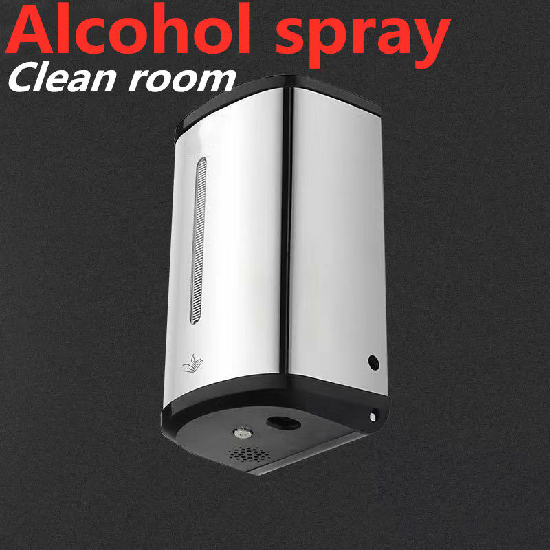 Ruang Bersih Kamar Mandi Cuci Tangan Tidak Tersentuh Stainless Steel 304 Otomatis 800ml Sensor Sabun Spray Alkohol Sterilisator Tangan