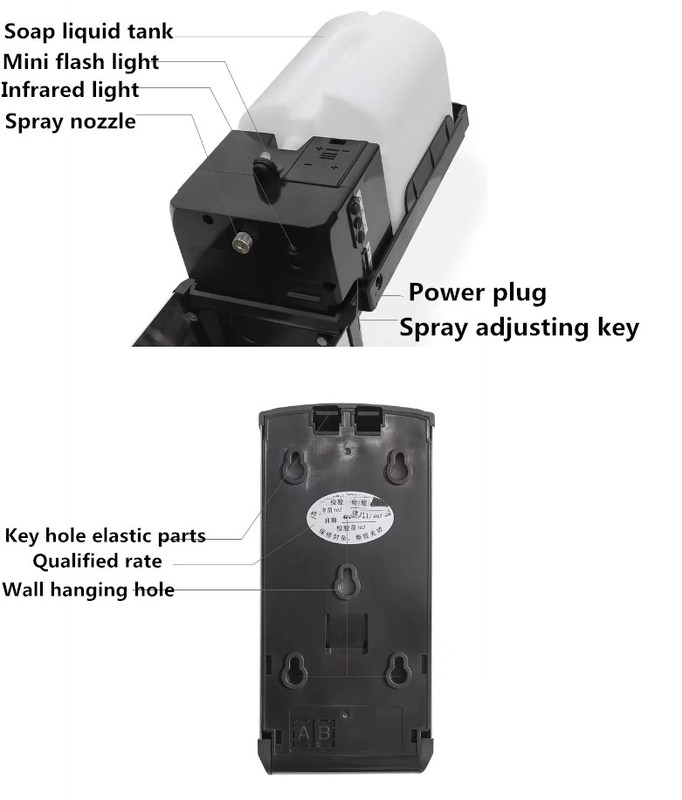 Ruang Bersih Kantor Hotel Pabrik Farmasi Sabun Otomatis Handfree Stainless Steel 304 Sterilisator Tangan Otomatis